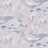 sample of sirens spell blush pink cotton fabric