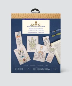 package for DMC easy embroidery kit to make 6 greeting cards