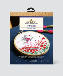 package of DMC hooped embroidery kit