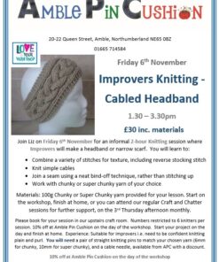 poster for cable headband workshop