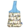 view of small wrist bag decorated with puffins