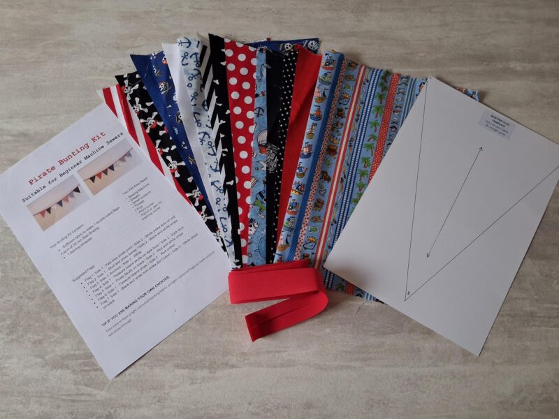 contents of pirates bunting kit