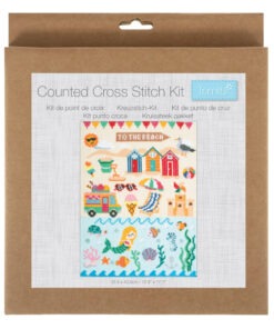 box of beach cross stitch kit