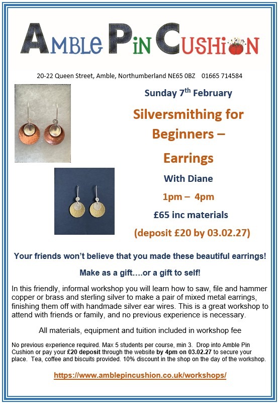 poster for silversmithing workshop