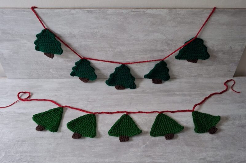 sample of tree bunting to be made