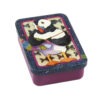 little tin with a puffin doing knitting !
